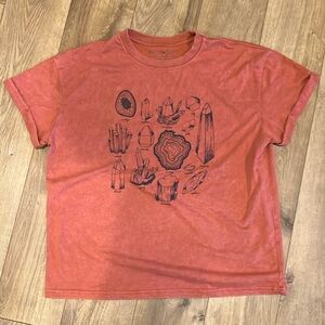 Rust Colored Gem Crystal Graphic T-Shirt
